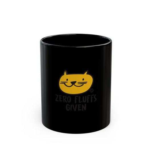 Zero Fluffs Given Black Cat Mug