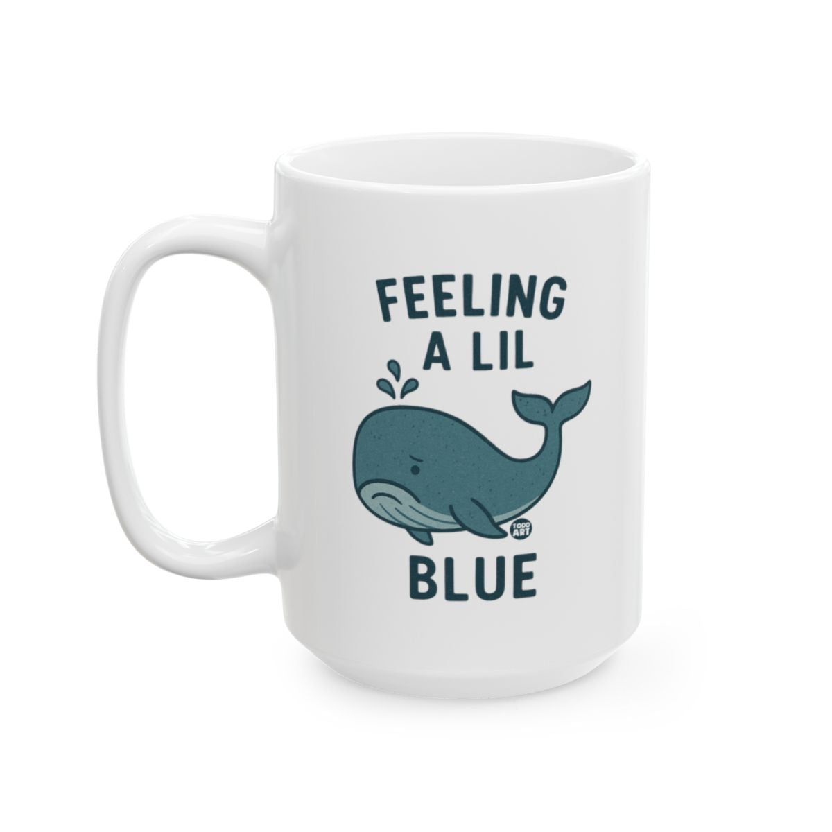 Cute Whale Feeling a Lil Blue Graphic Mug