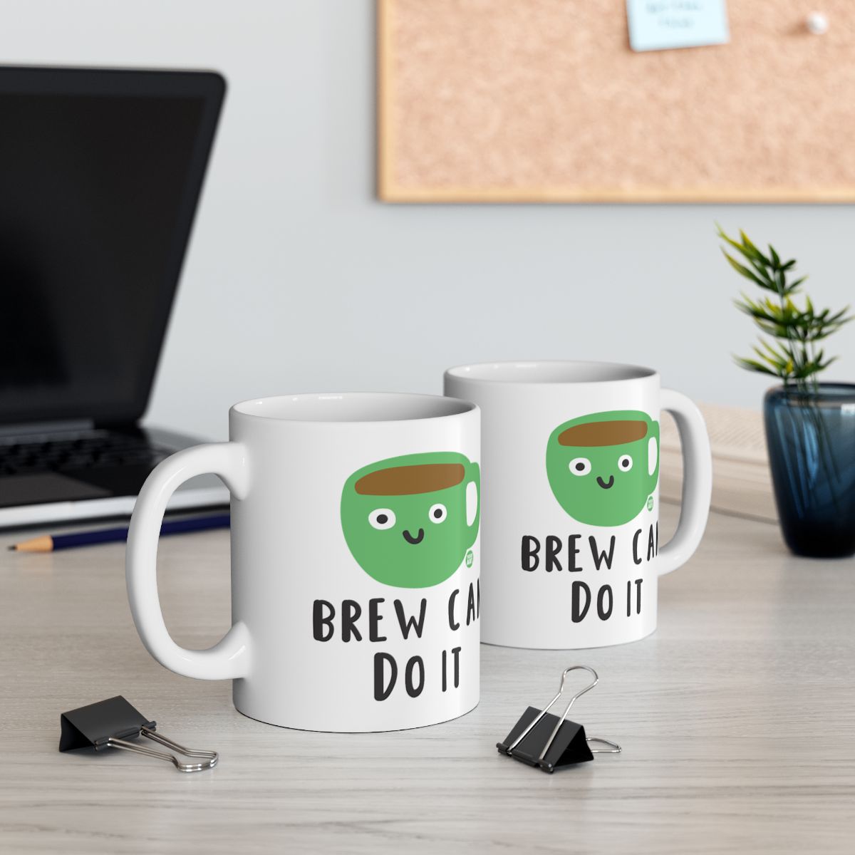 Motivational Brew Can Do It Coffee Mug Set for Office