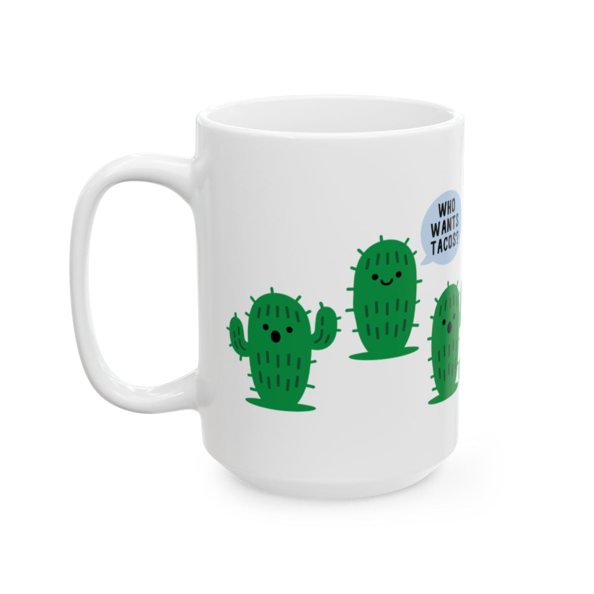 Cute Cactus Design Who Wants Tacos Mug Product