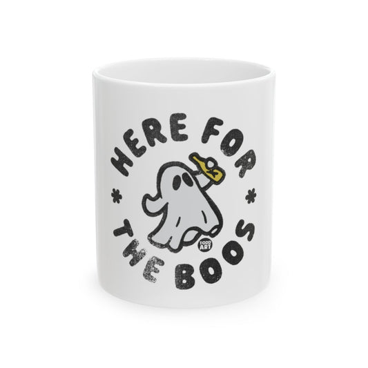 Here For The Boos Mug with Fun Ghost Design