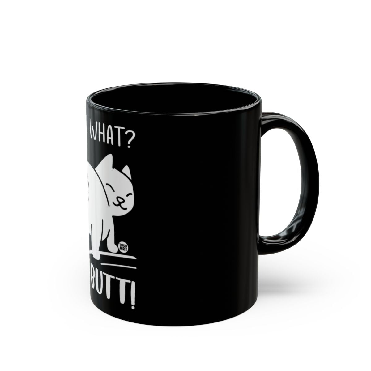 Cute Cat Design Black Coffee Mug Perfect for Pet Lovers
