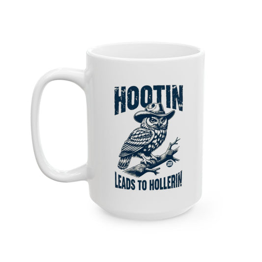 Hootin Leads to Hollerin Owl Graphic Mug Product