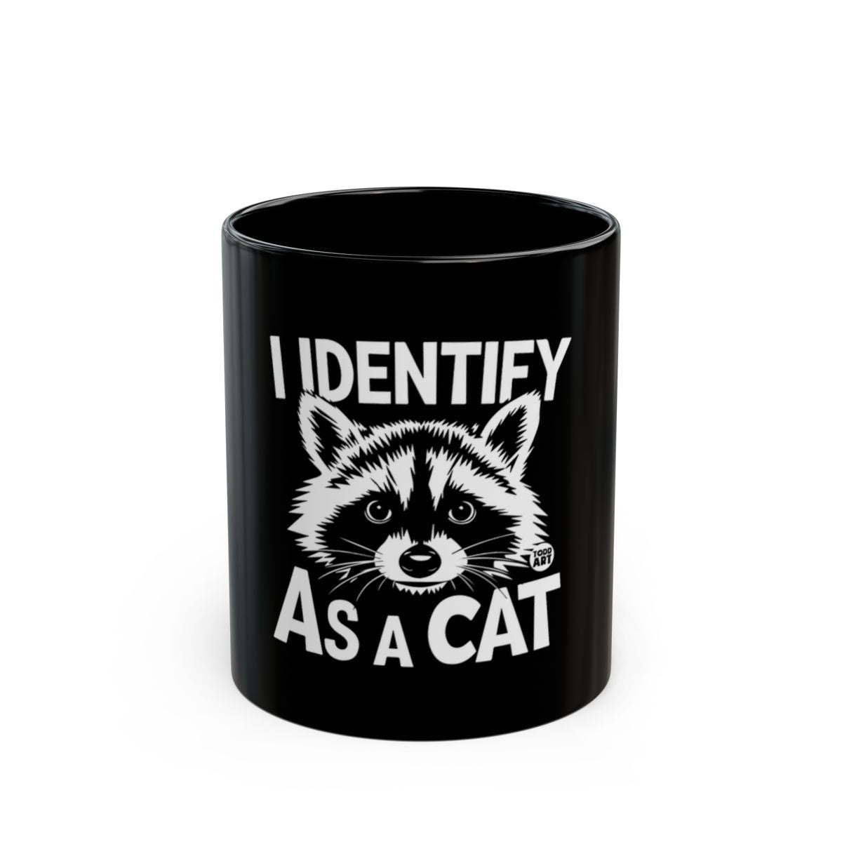 I Identify As A Cat Raccoon Print Mug