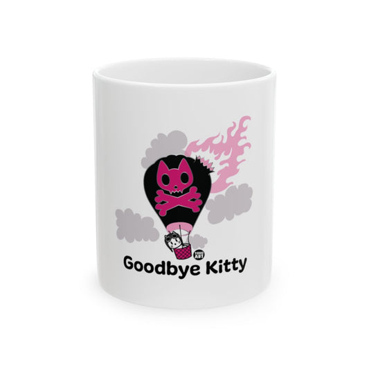 Goodbye Kitty Funny Hot Air Balloon Mug
