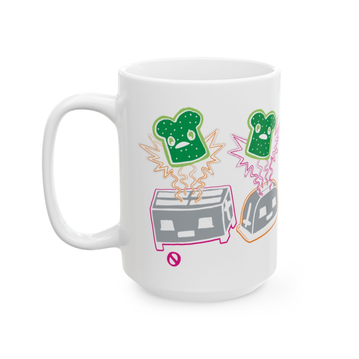 Quirky Toaster and Toast Design Coffee Mug For Fun Mornings