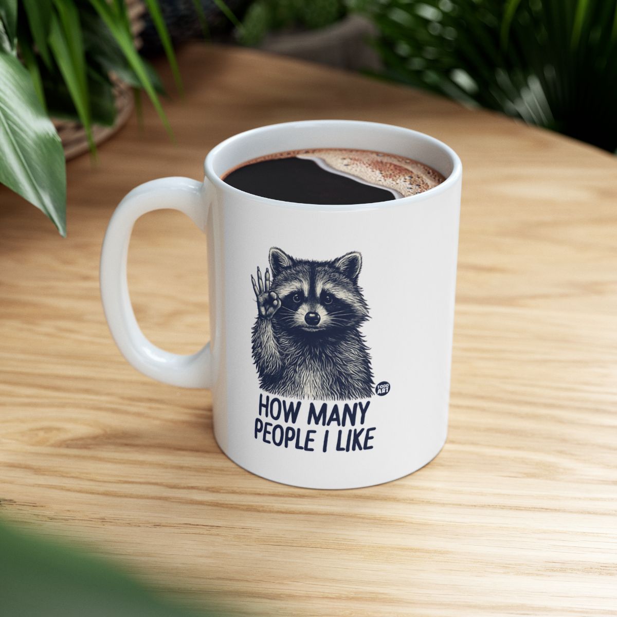 Funny How Many People I Like Raccoon Mug