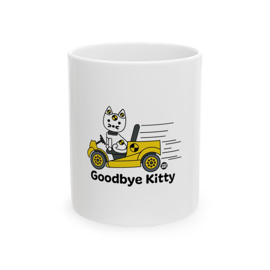 Goodbye Kitty Yellow Car Design Mug