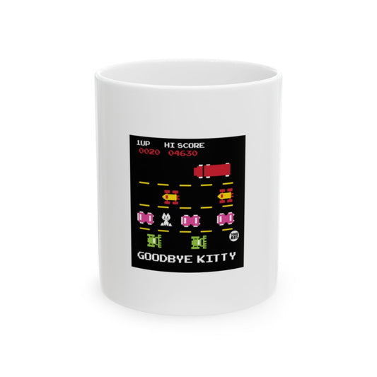 Retro Video Game Inspired Goodbye Kitty Mug