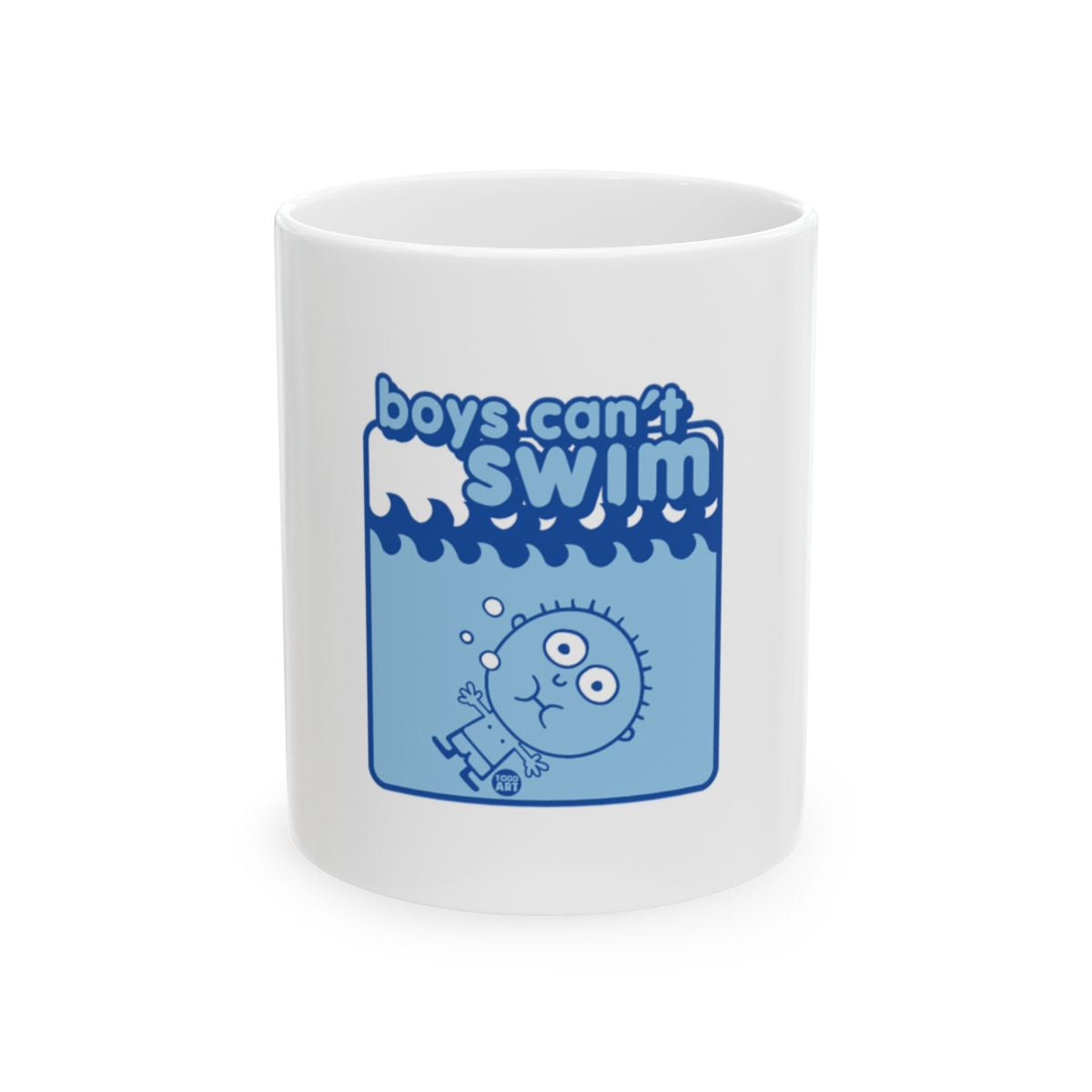 Boys Can't Swim Humorous White Coffee Mug