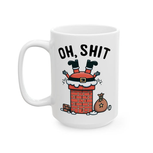 Funny Santa Stuck in Chimney Coffee Mug Christmas Gift