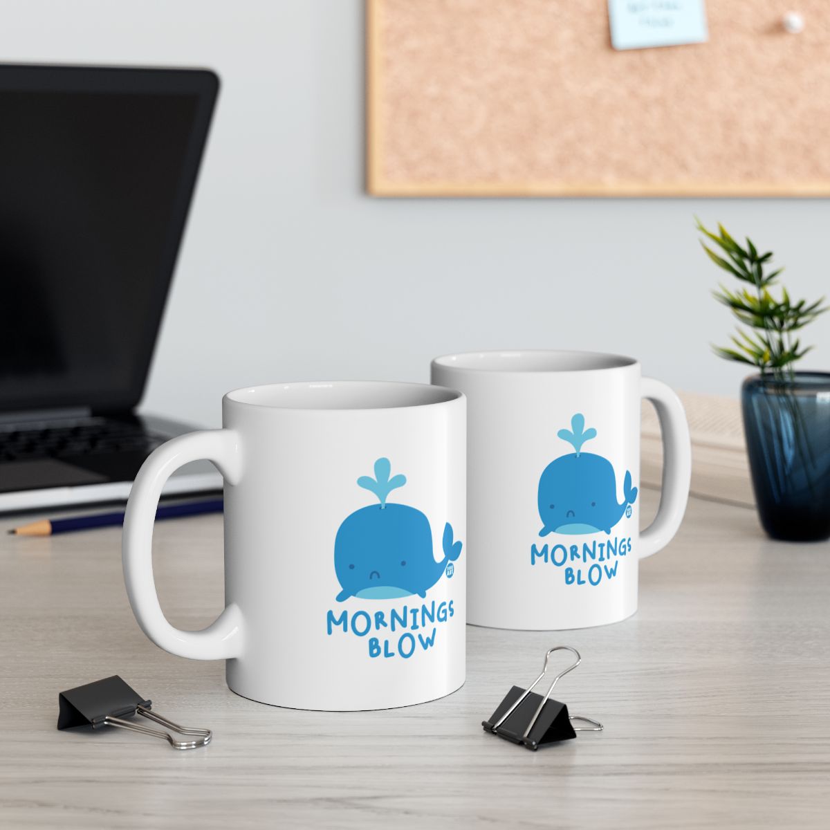 Cute Whale Design Mornings Blow Coffee Mug Product