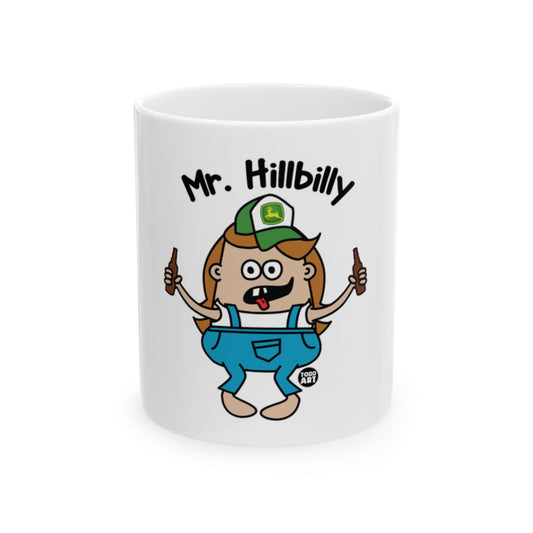 Mr. Hillbilly Cartoon Character White Mug