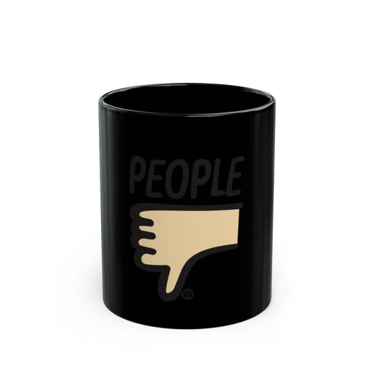 Thumbs Down People Design Black Coffee Mug