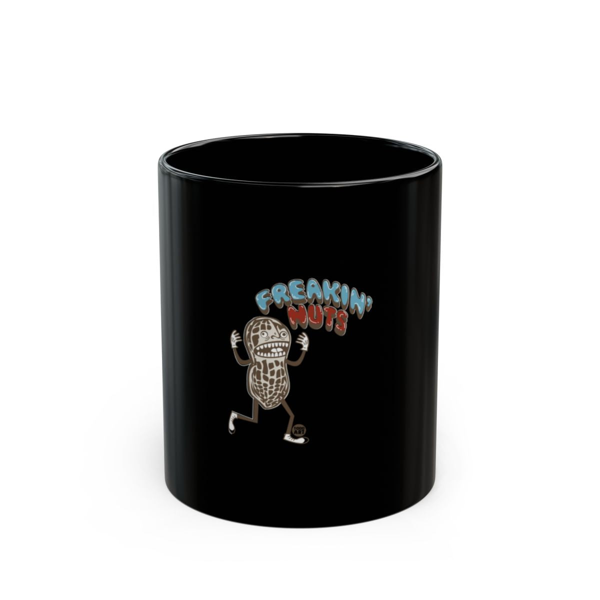 Freakin Nuts Fun Design Black Coffee Mug