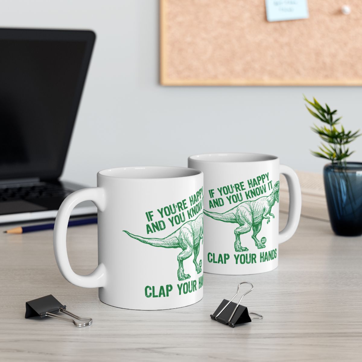 Dinosaur Clap Your Hands Happy and You Know It Mug