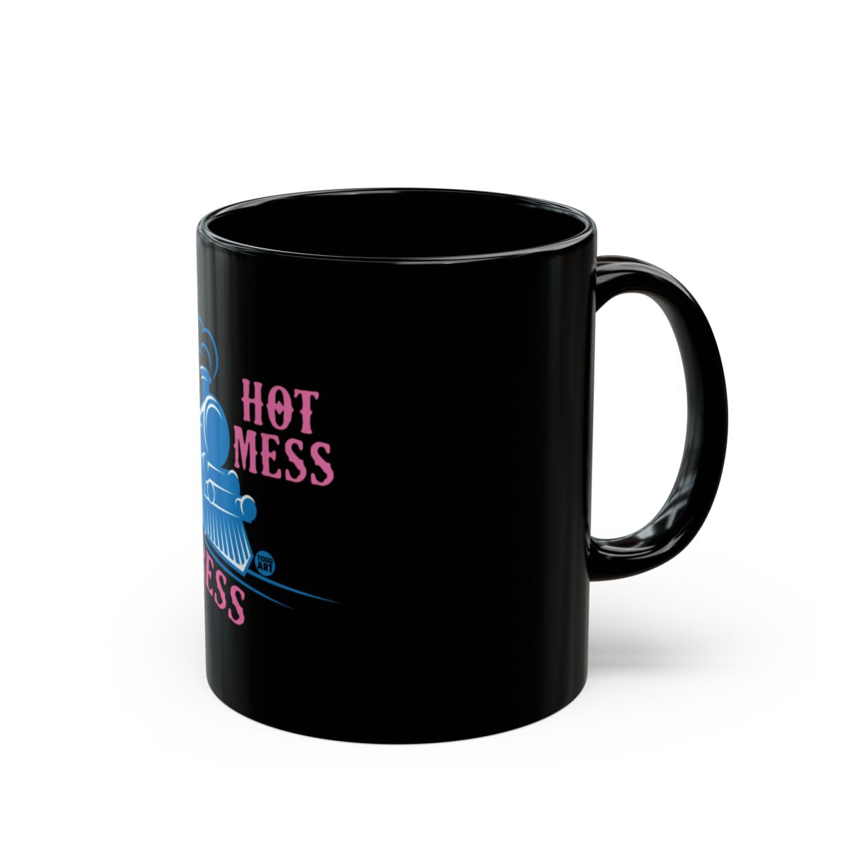 Hot Mess Graphic Black Ceramic Mug Coffee Cup