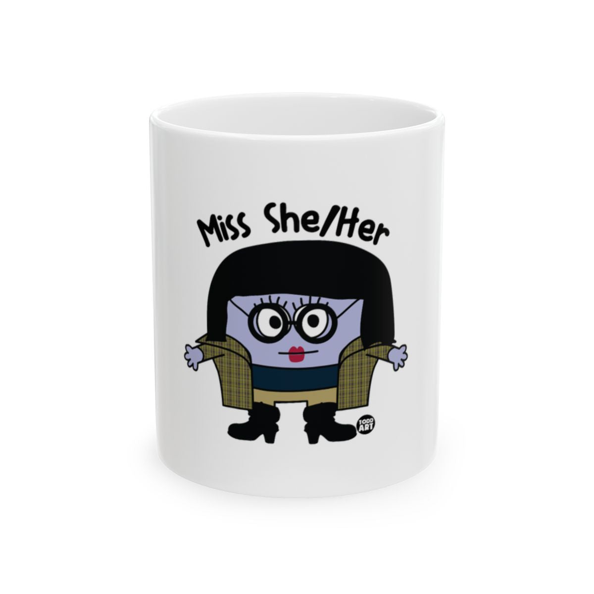 Miss She Her Character Design White Mug