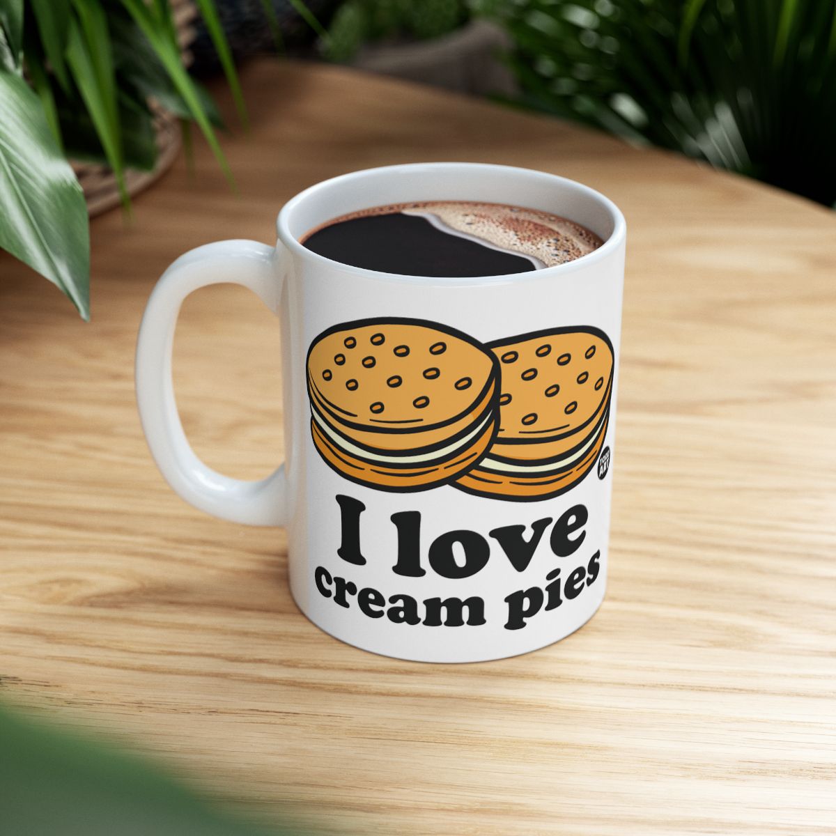 I Love Cream Pies Illustrated Coffee Mug for Fun