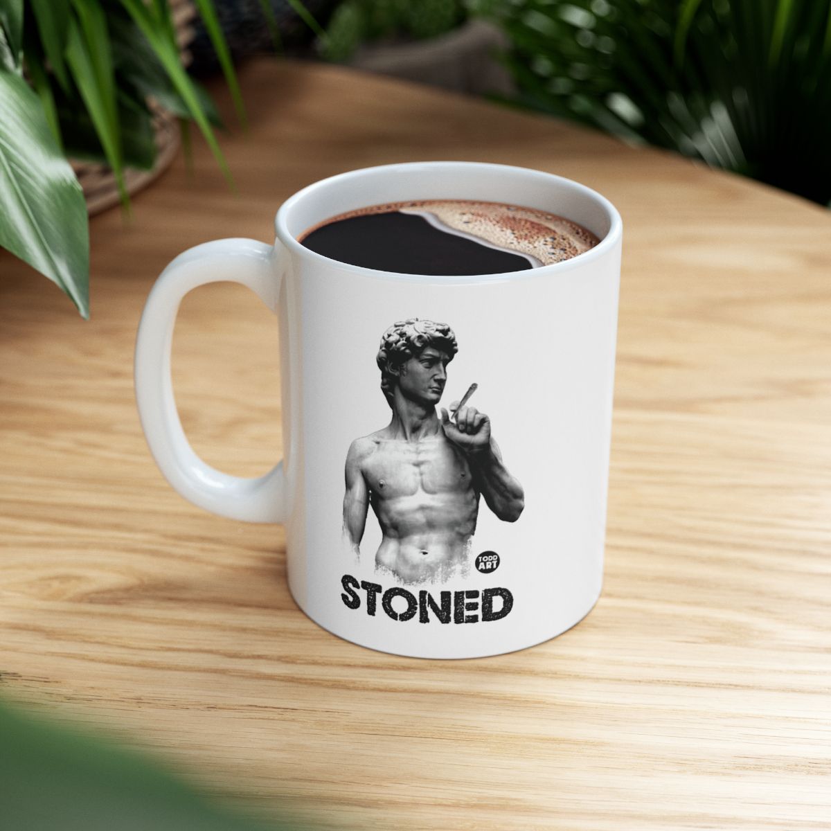 Stoned Michelangelo David Fun Coffee Mug for Art Lovers