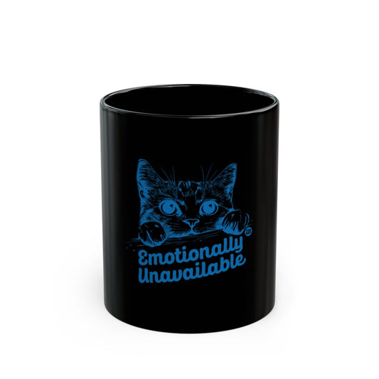 Emotionally Unavailable Cat Design Mug