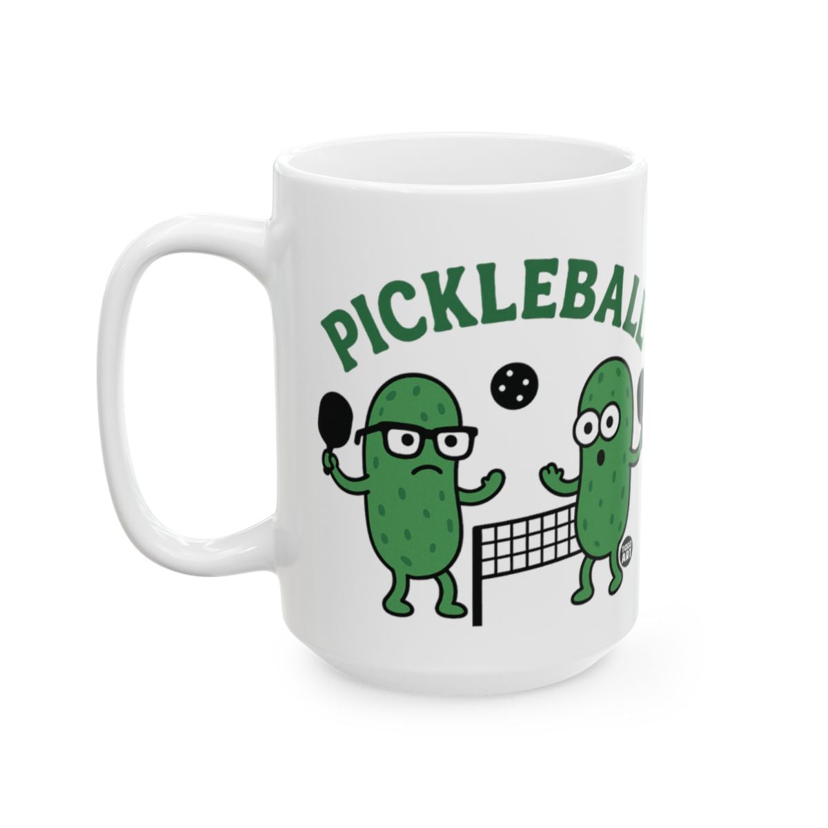 Fun Pickleball Pickle Character Print Coffee Mug