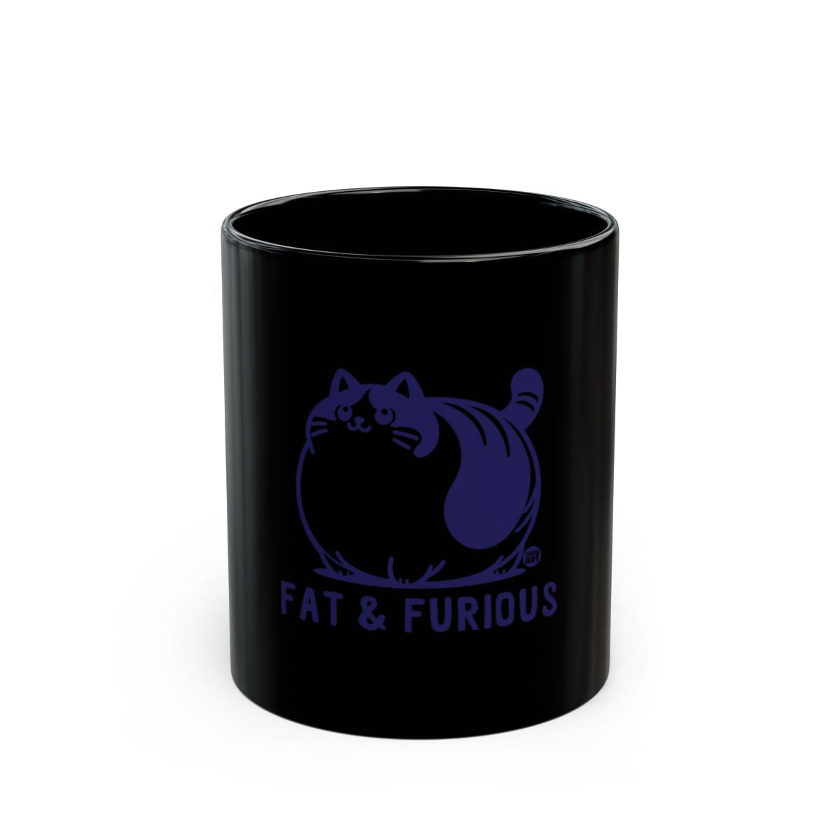 Fat and Furious Cat Graphic Mug