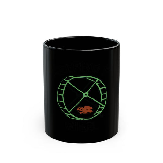 Keeping It Wheel Hamster Mug in Black Coffee Cup
