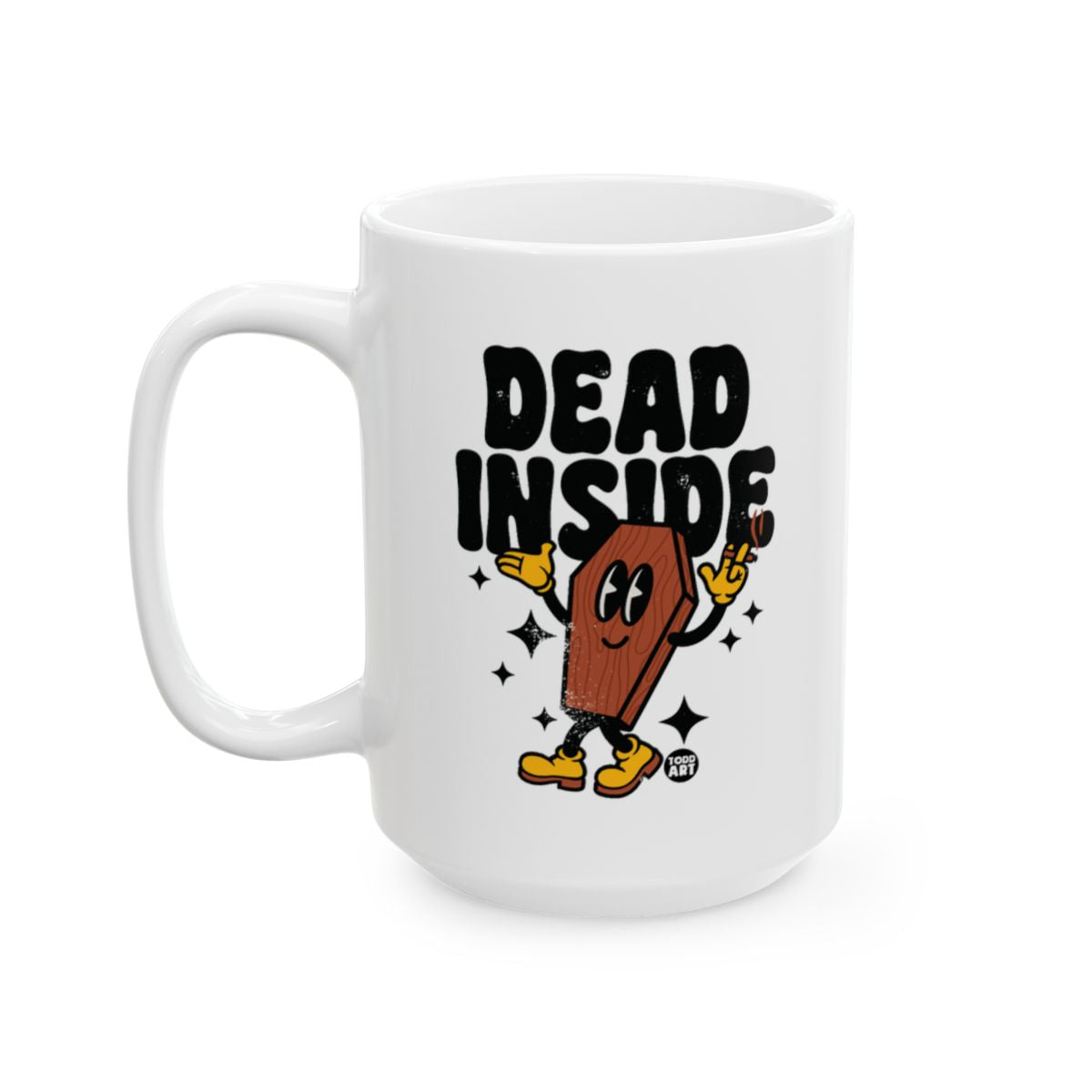 Dead Inside Cartoon Character Funny Coffee Mug Product