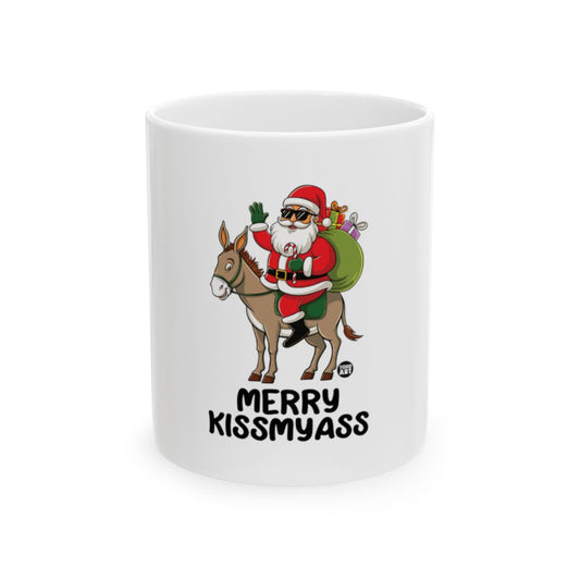 Merry Kissmyass Santa Claus Riding Donkey Mug