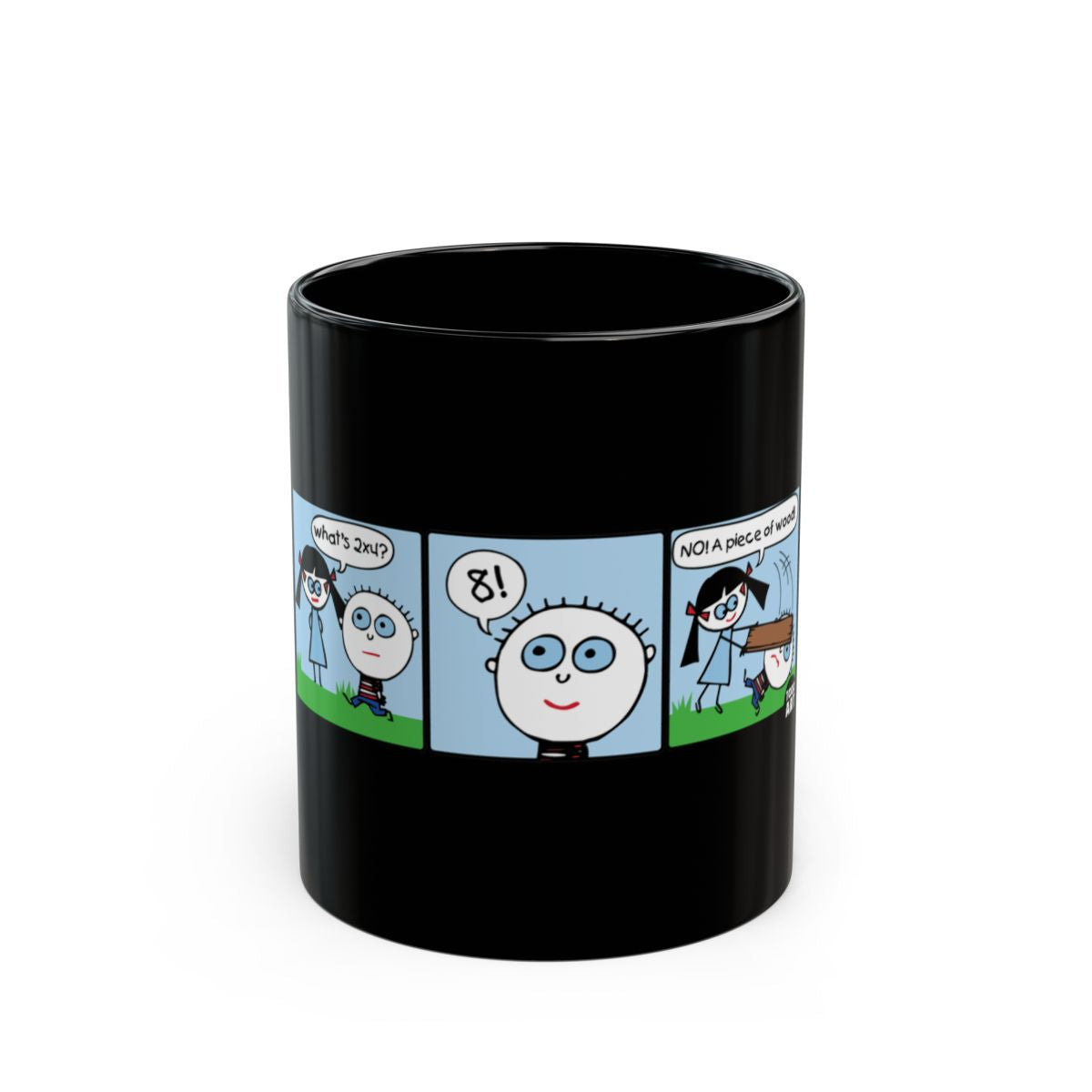 Funny Cartoon Graphic Comic Strip Mug for Coffee Lovers
