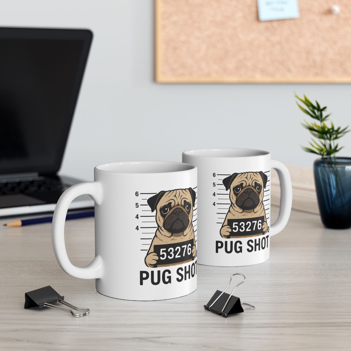 Pug Shot Mug with Cute Dog Design for Coffee Lovers