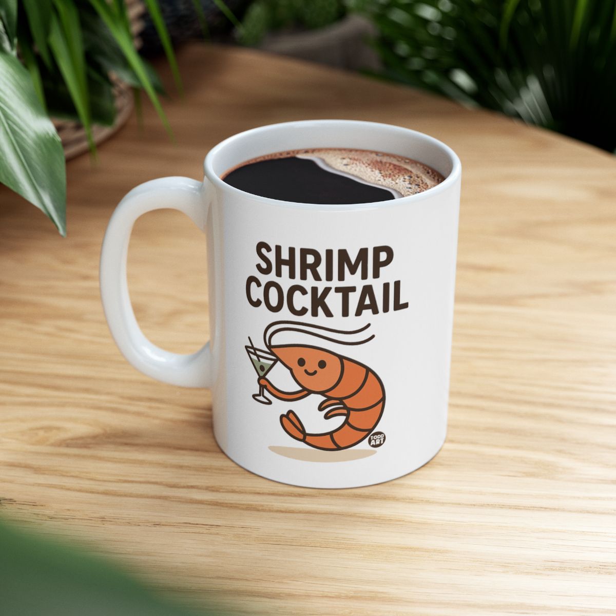 Shrimp Cocktail Mug with Cute Cartoon Design