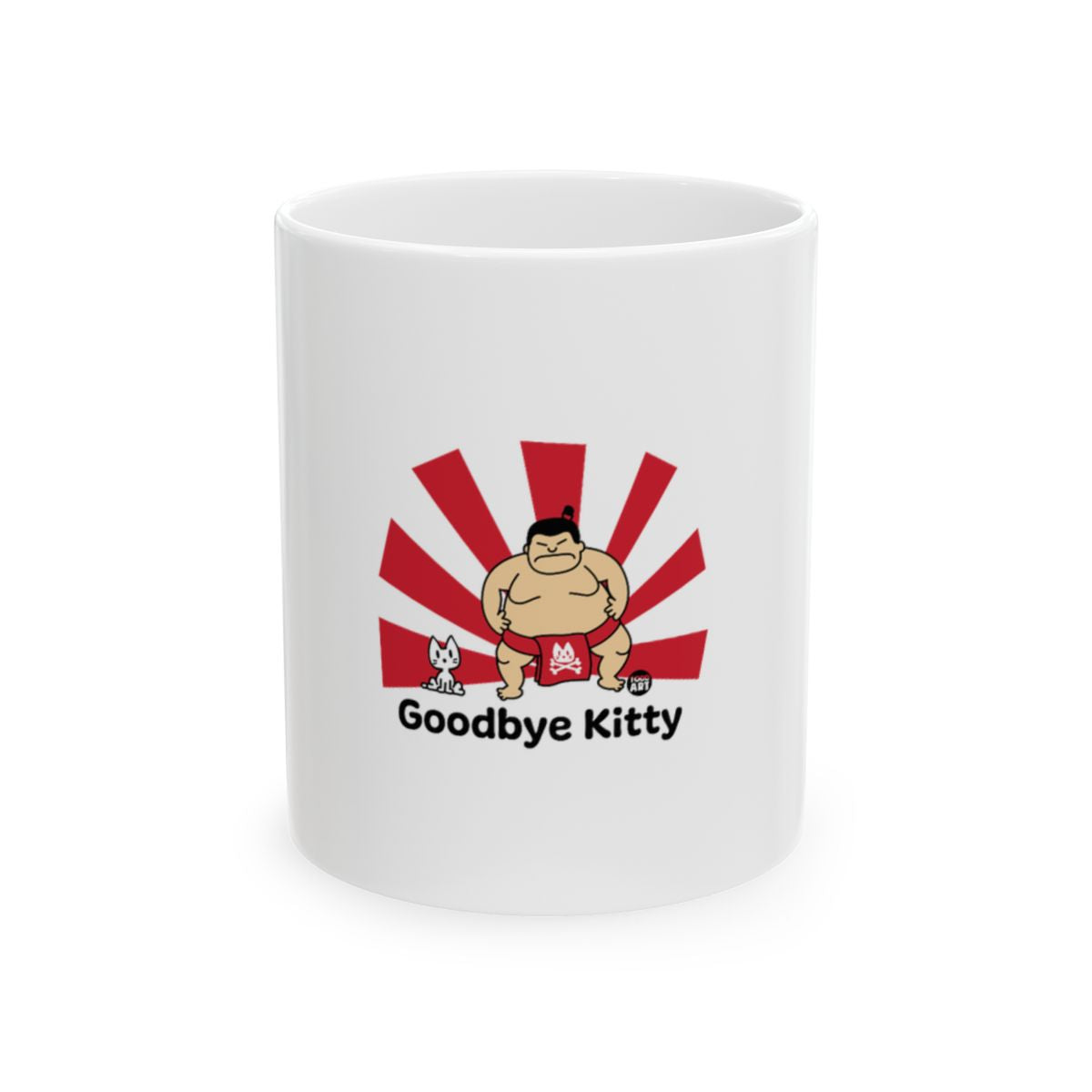 Goodbye Kitty Sumo Wrestler Ceramic Mug