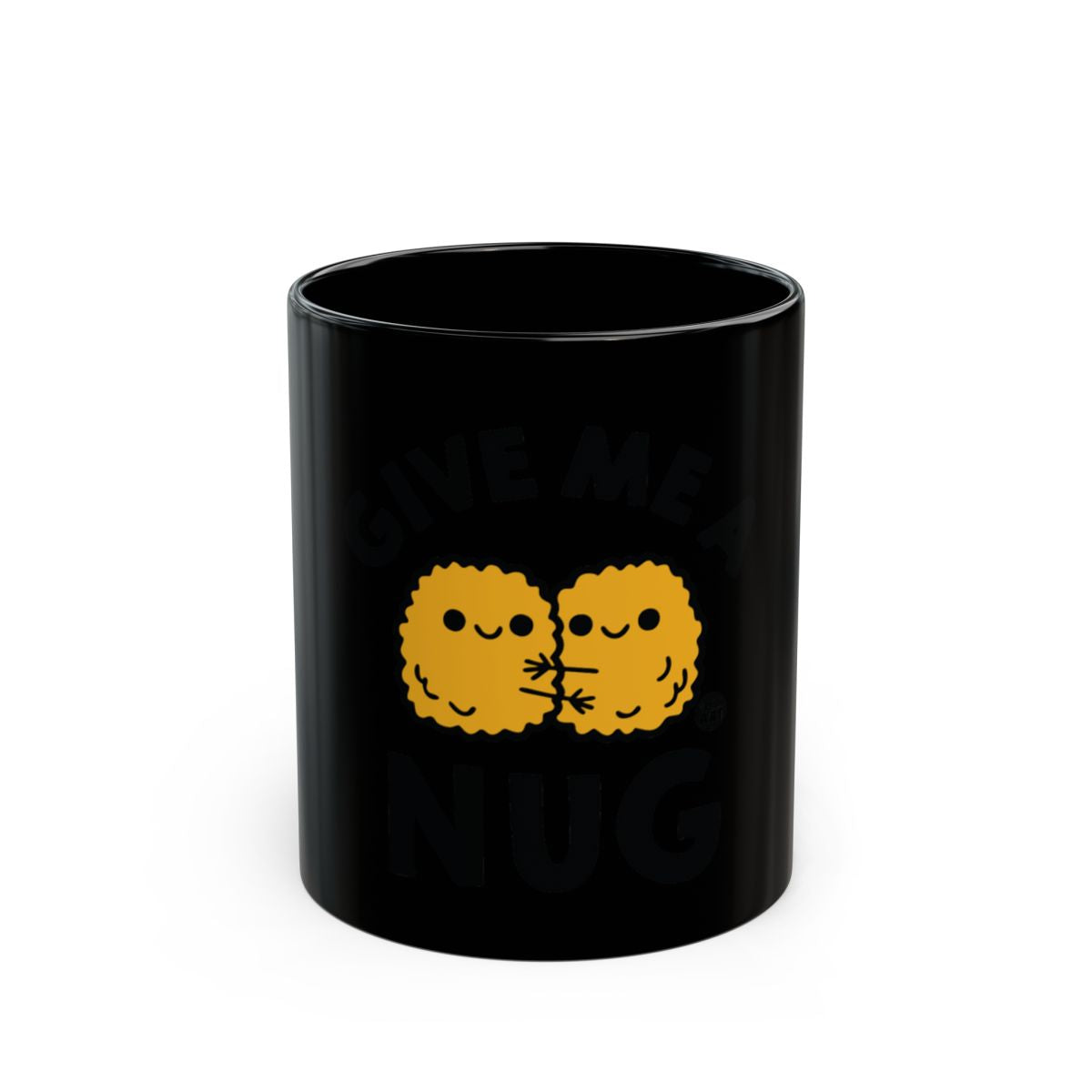 Cute Give Me A Nug Cartoon Black Mug