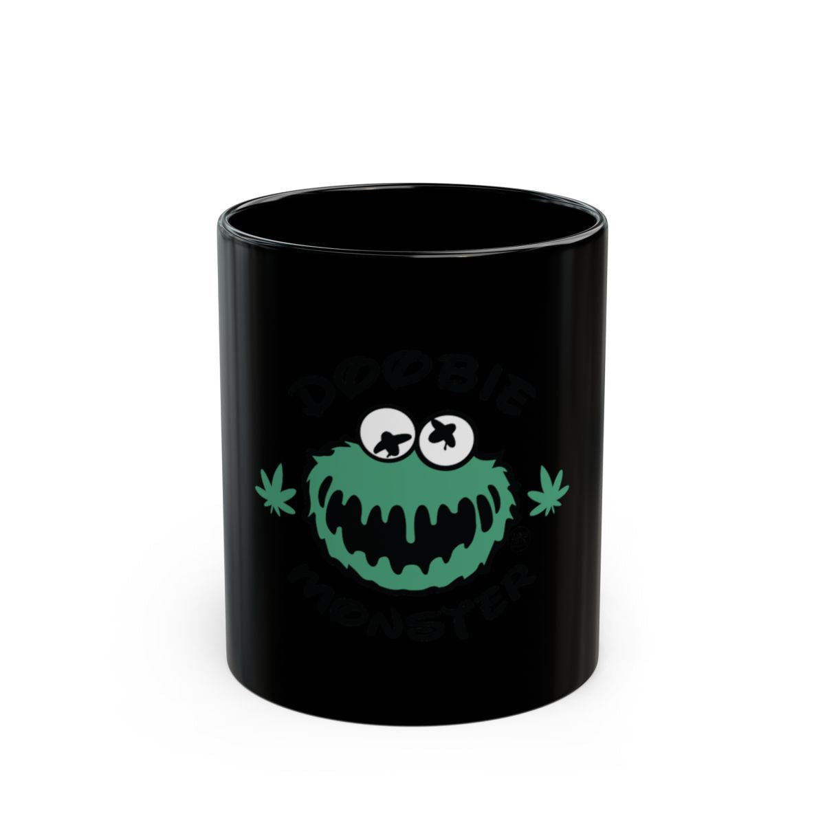 Doobie Monster Funny Coffee Mug with Green Monster Face