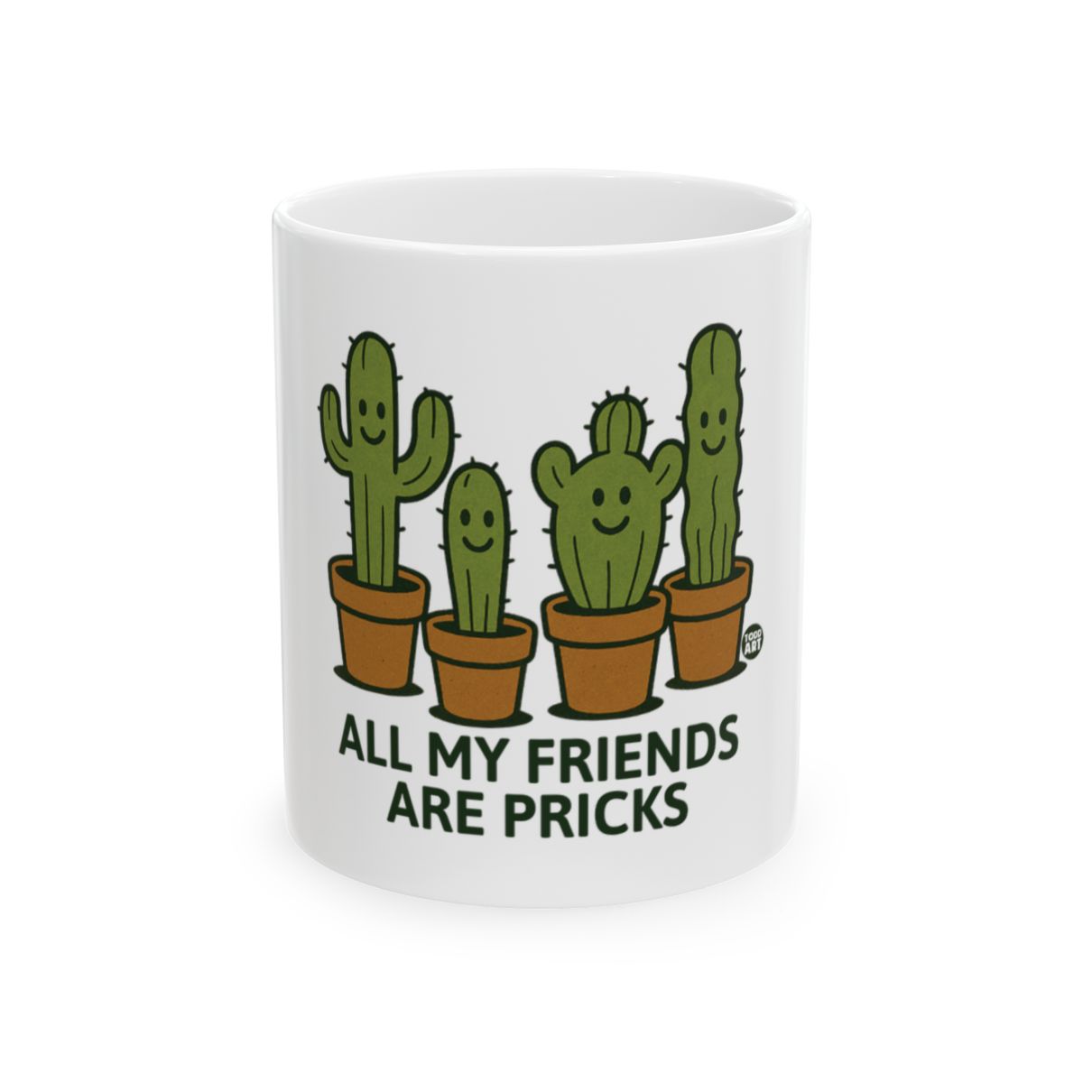 All My Friends Are Pricks Funny Cactus Mug Product