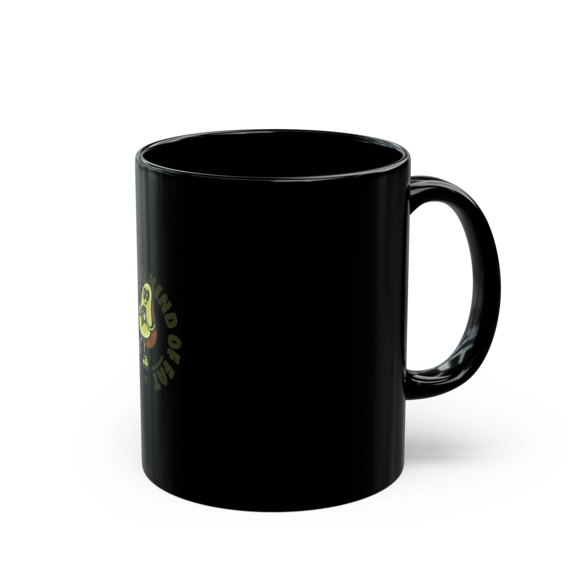 Funny Cartoon Character Black Coffee Mug