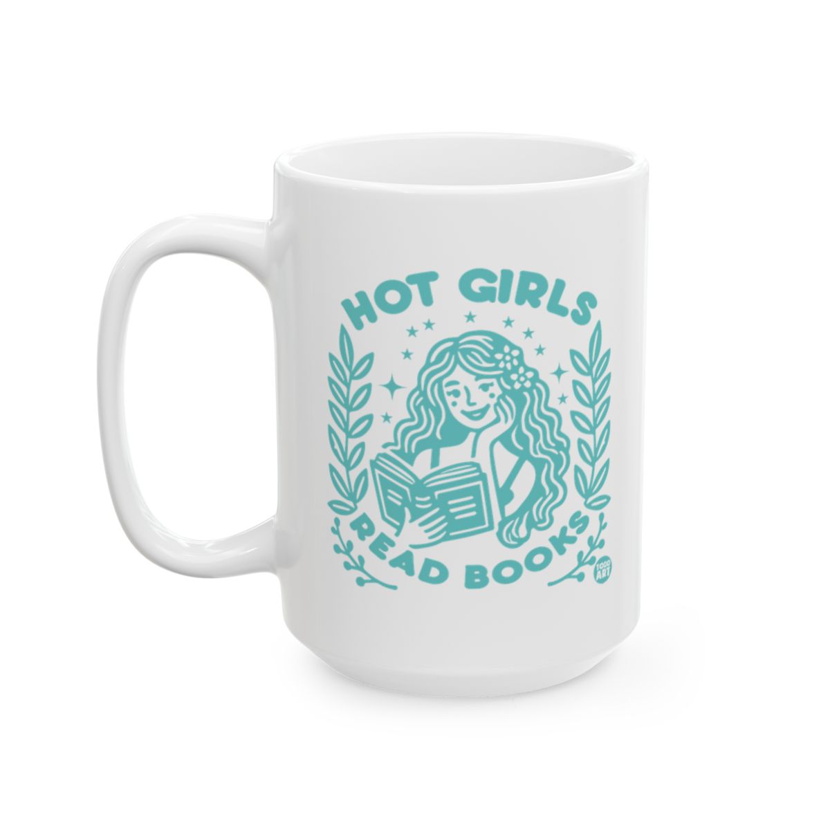 Hot Girls Read Books Illustrated Mug for Coffee Tea