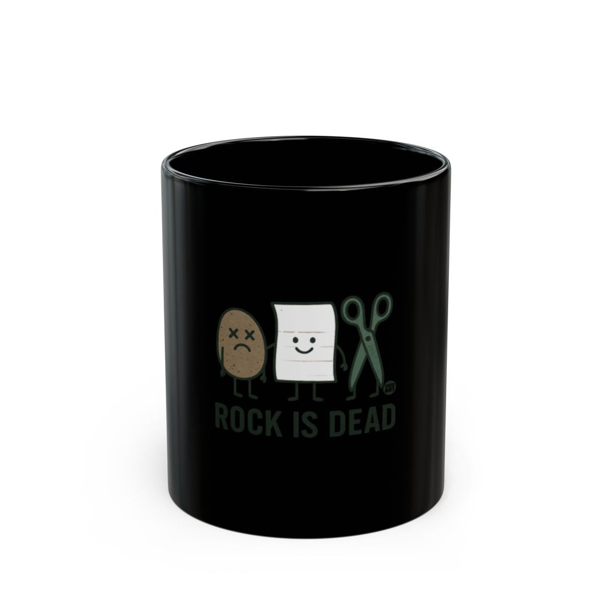 Rock Is Dead Cute Funny Black Mug