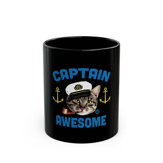 Captain Awesome Cat Mug with Stylish Design