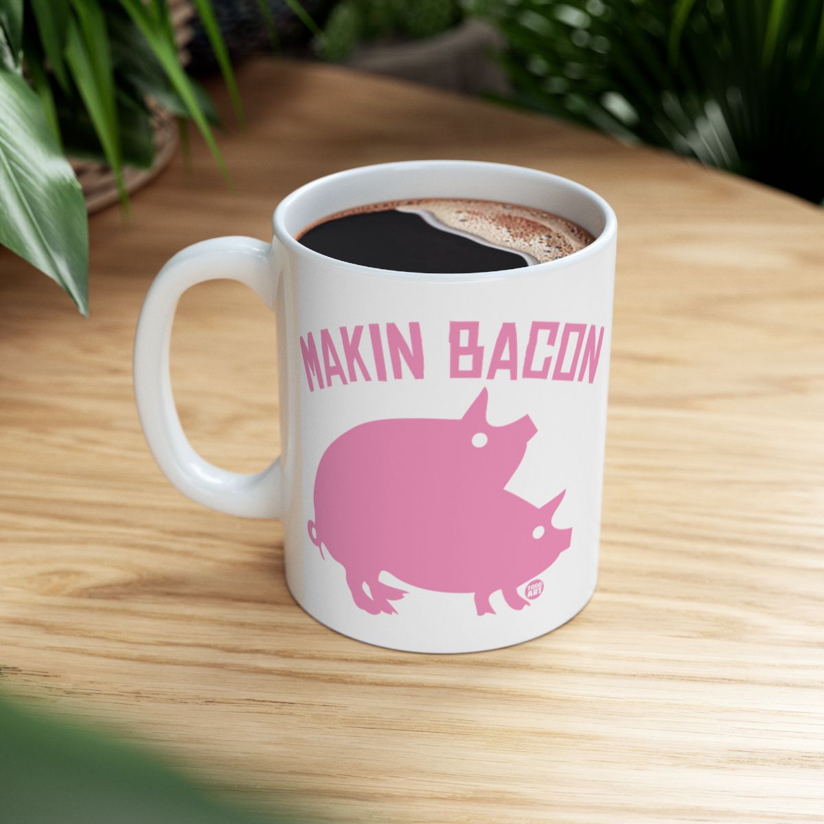 Makin Bacon Pig Graphic Coffee Mug for Humor Lovers