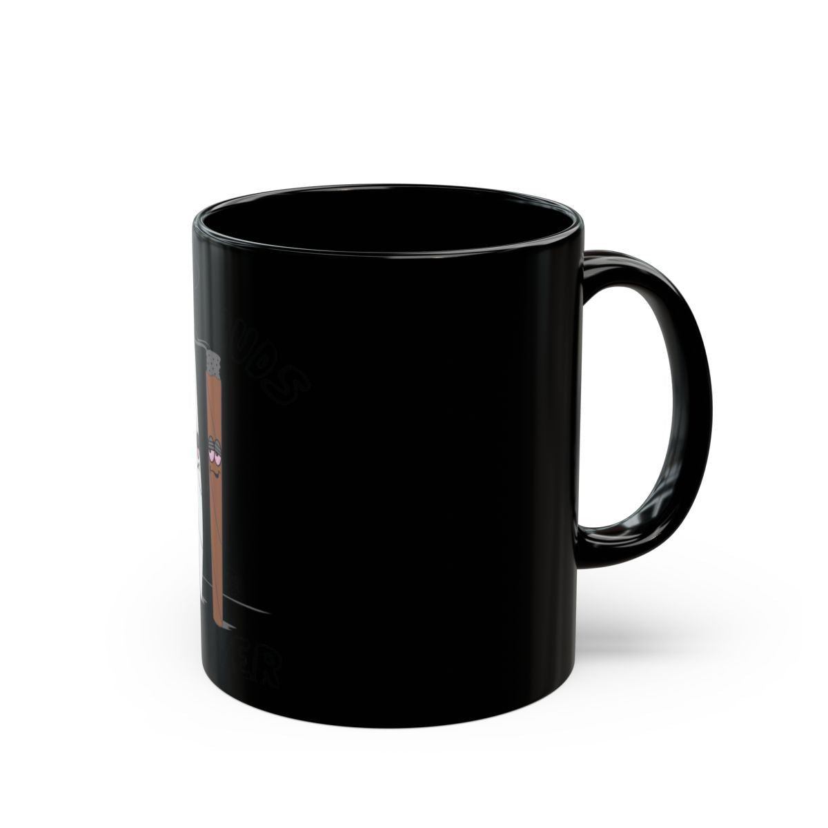 Funny Cartoon Black Coffee Mug for Morning Beverage