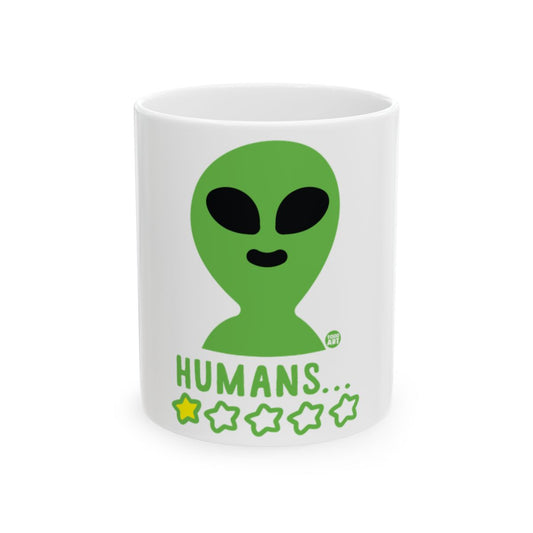 Funny Alien Humans One Star Rating Mug