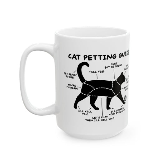 Cat Petting Guide Funny Mug For Cat Lovers