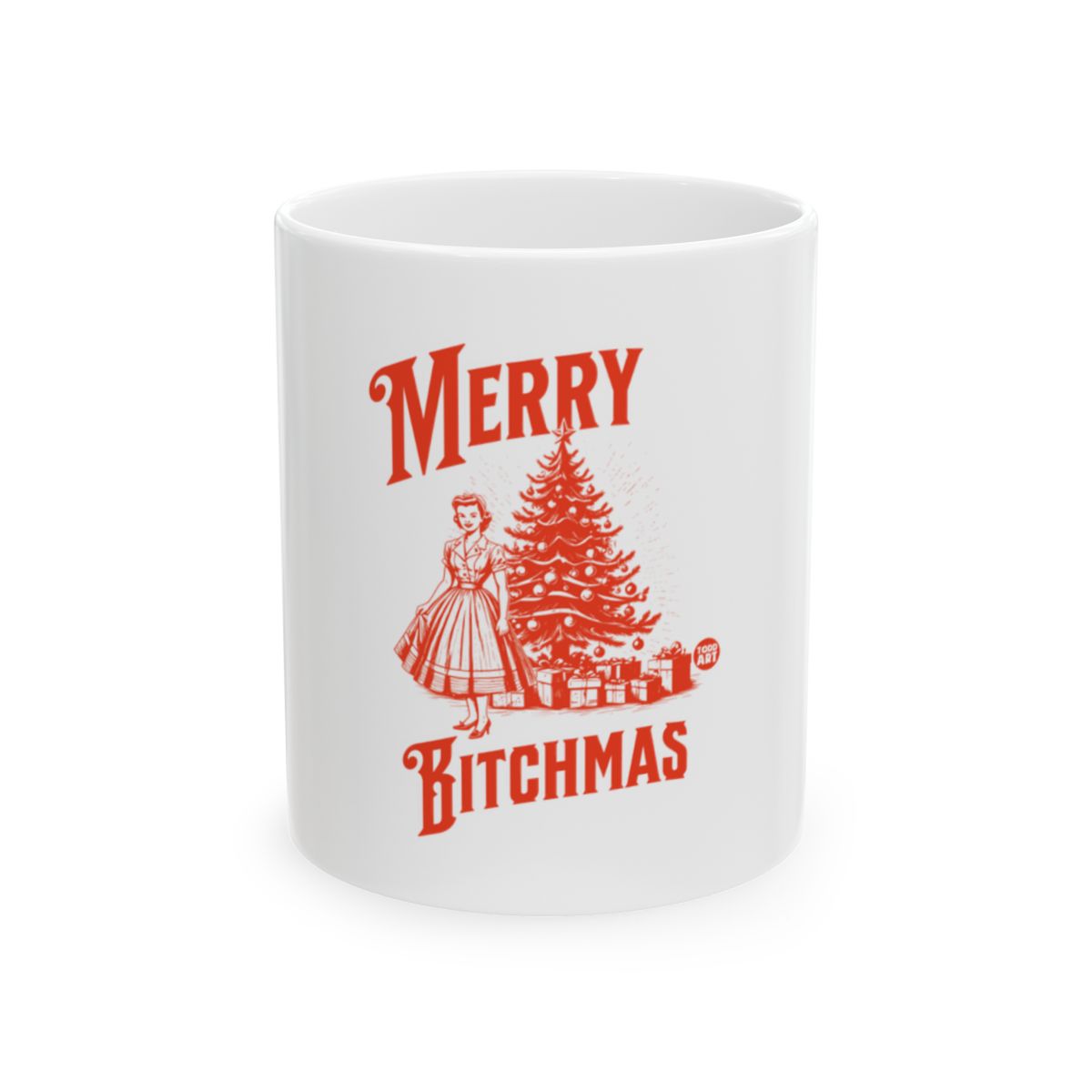Merry Bitchmas Christmas Tree Design Mug