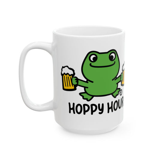 Hoppy Hour Frog Holding Beer Mug Graphic Coffee Mug