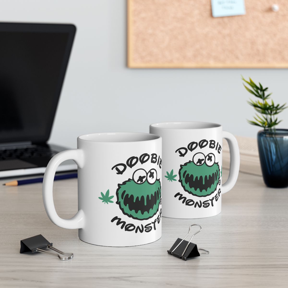 Doobie Monster Graphic Mug for a Fun Coffee Experience