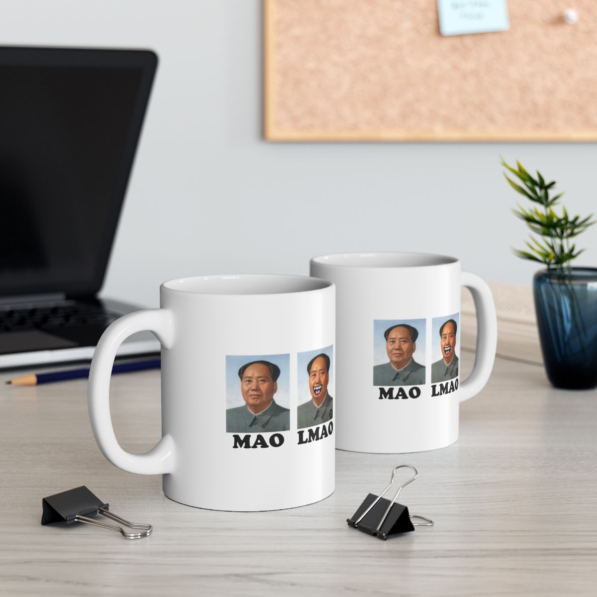 Mao Lmao Funny Coffee Mug for Office Desk Decor