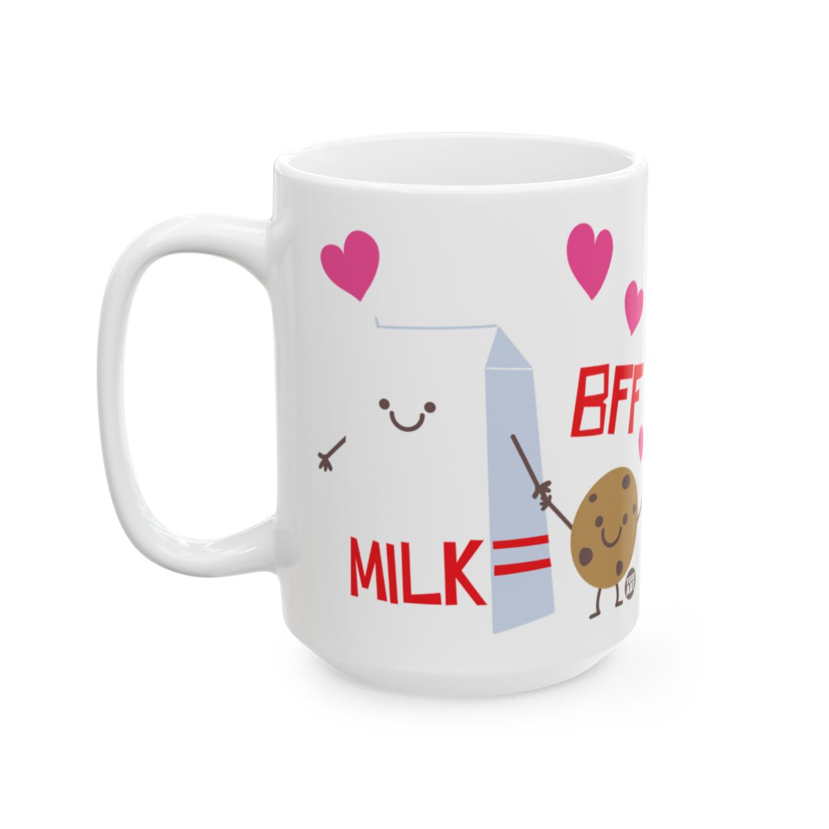 Milk and Cookie BFF Heart Mug Cute Friendship Gift